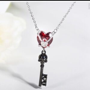 Heart and Key Pendant Necklace